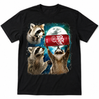 Funny Space Raccoon Soda Graphic T-Shirt Men’s Cosmic Animal Tee