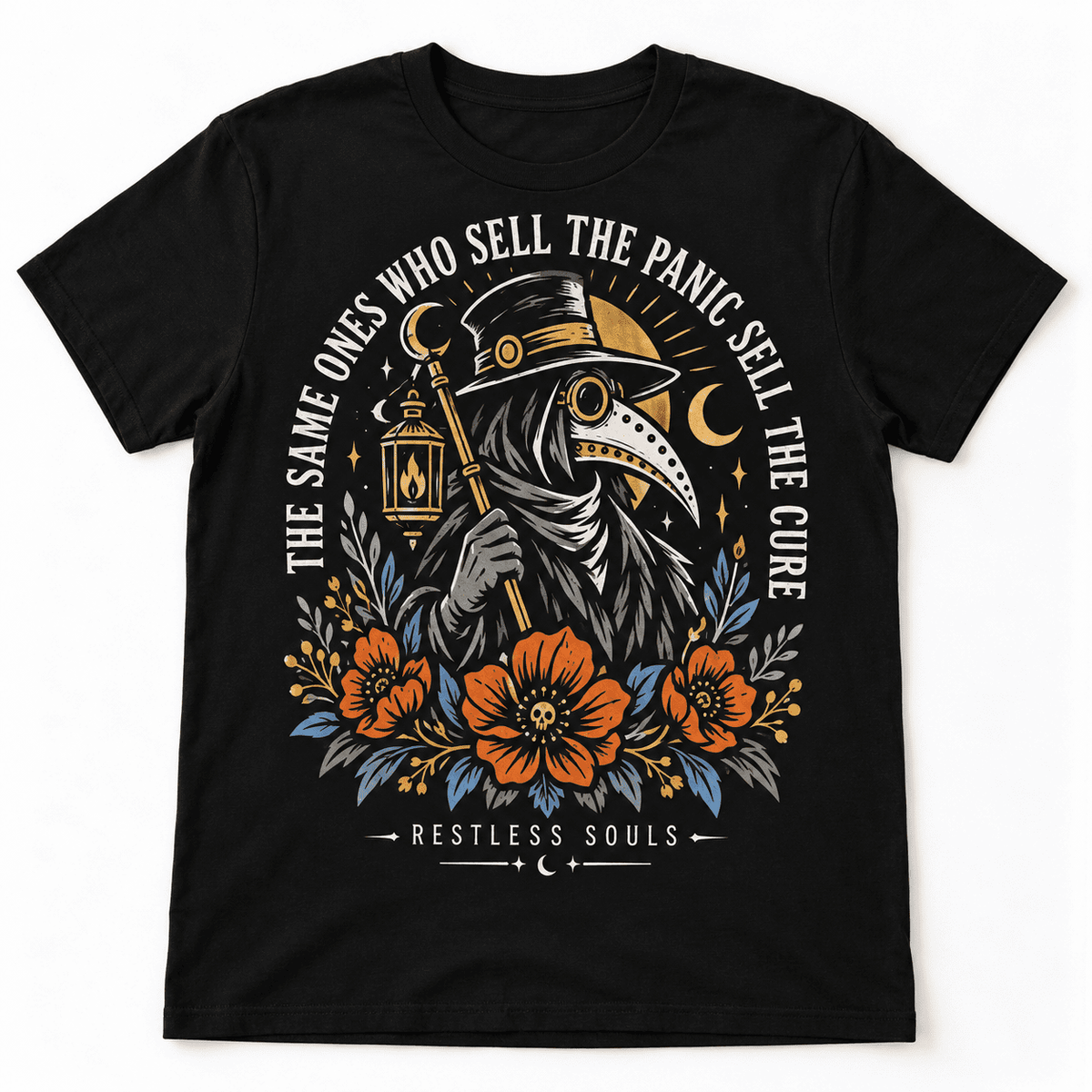 Retro Smoking Devil Satanic Horror Vintage Graphic Men's T-Shirt