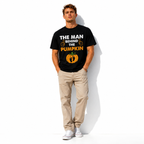 The Man Behind the Pumpkin Funny Dad Pregnancy Halloween Men's T-Shirt