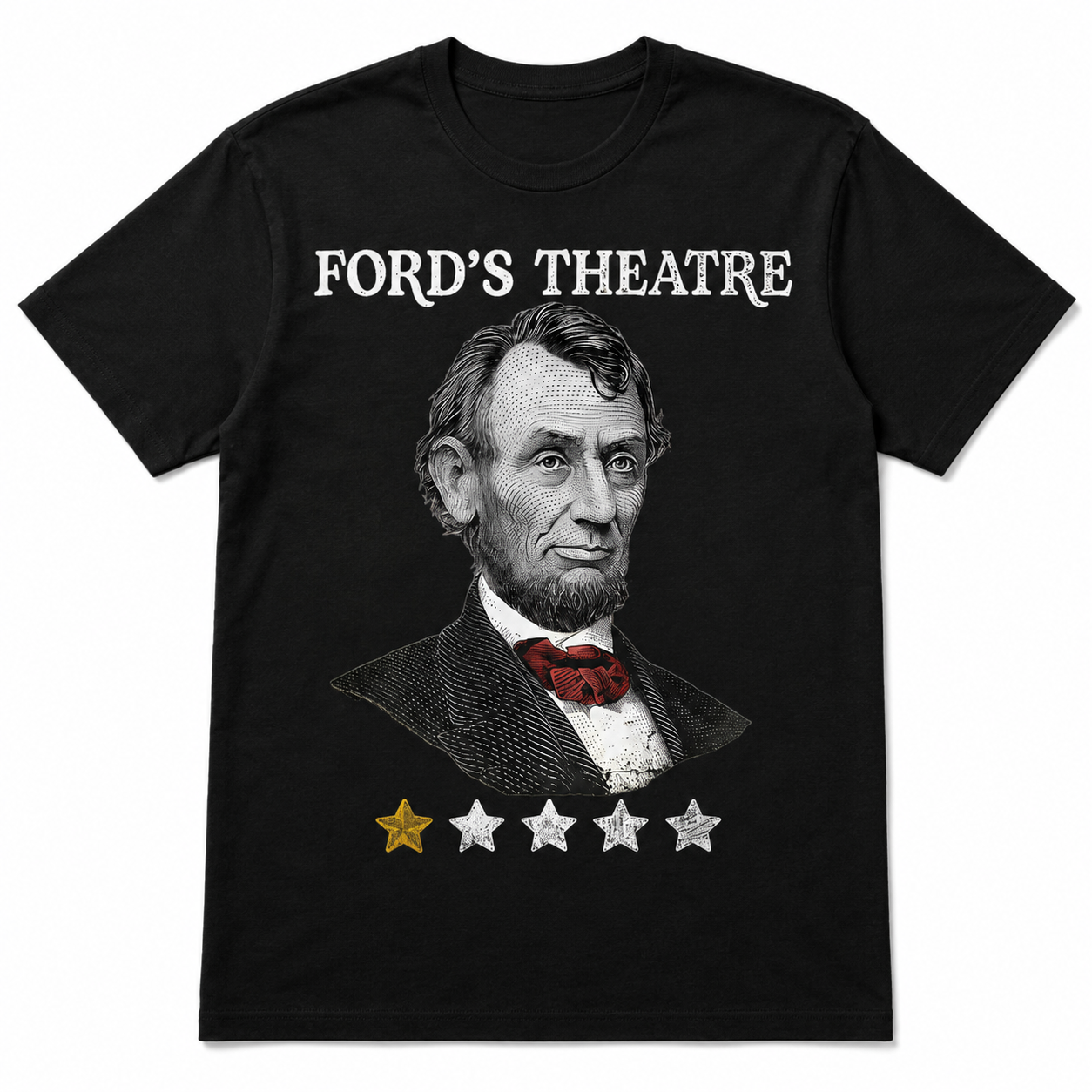 Vintage Ford's Theatre Graphic T-Shirt Funny Historical Tee for Men