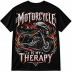 Motorcycle Is My Therapy Biker Life Touring Bike Graphic Men's T-Shirt