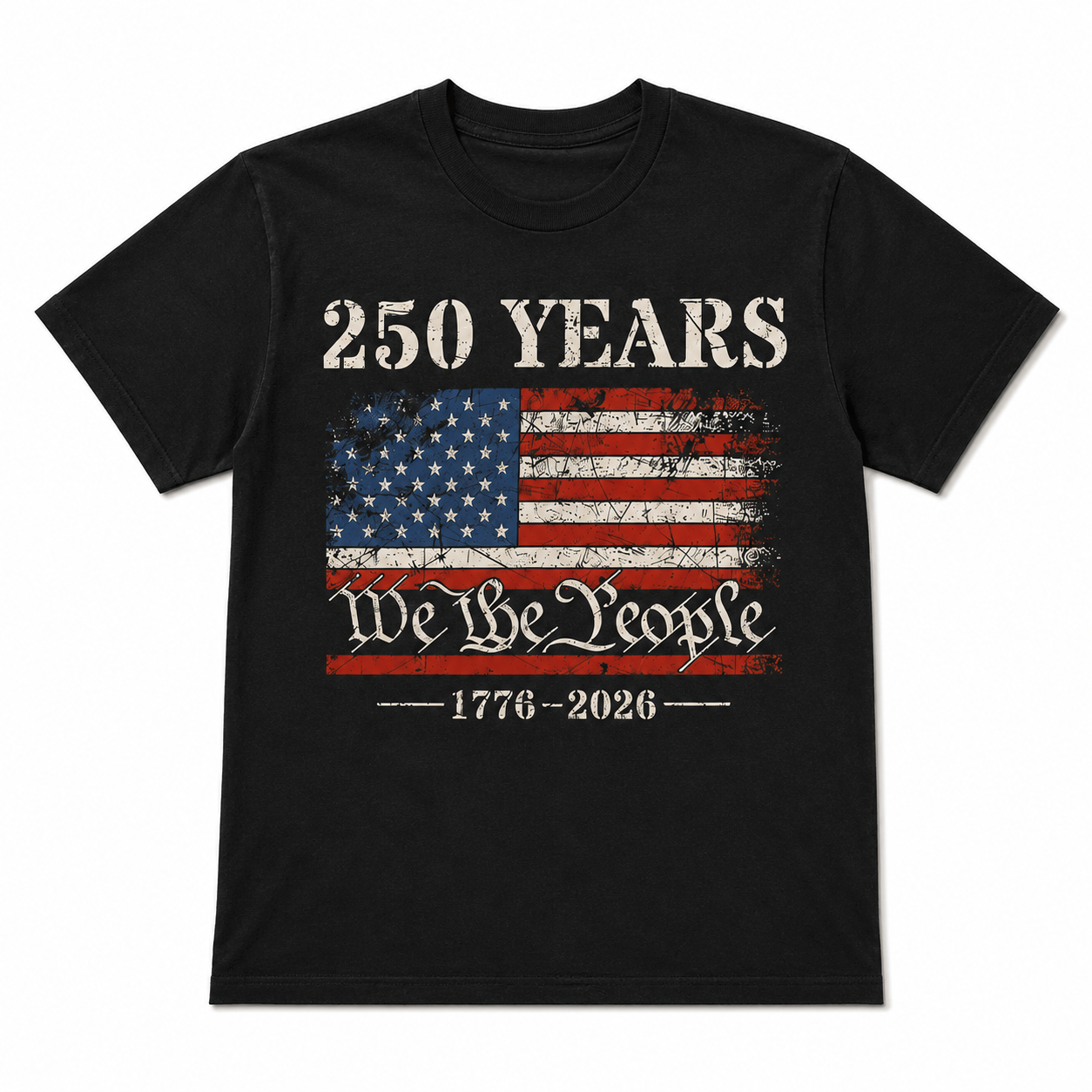 USA 250th Celebration 1776-2026 Flag July 4th Patriotic Men's T-Shirt