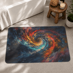 Spiral Galaxy Floor Mat Non Slip Quick Dry Super Absorbent Cosmic Decor