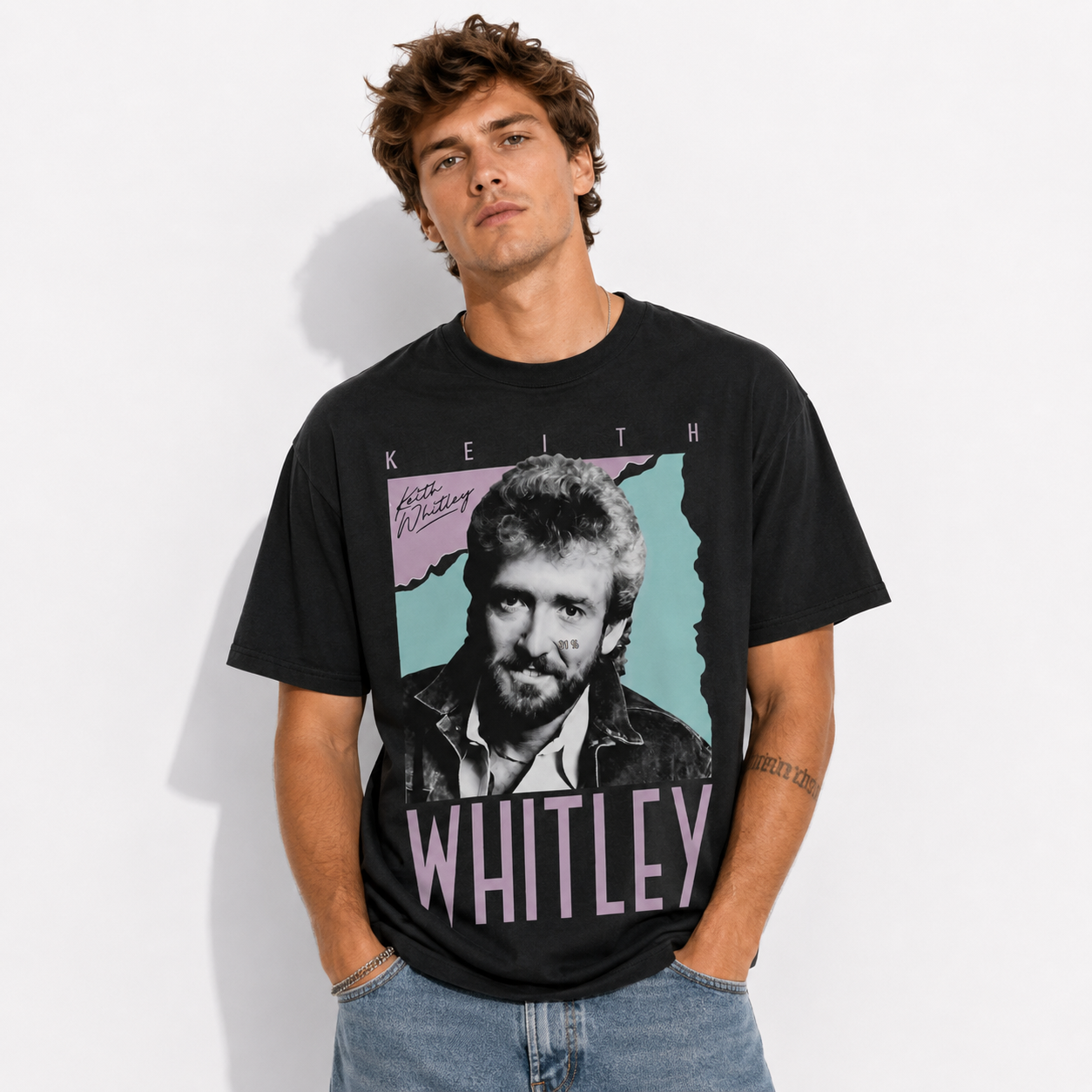 Keith Whitley Retro Portrait Graphic T-Shirt Country Music Tee