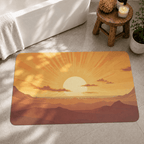 Sunset Desert Landscape Floor Mat Quick Dry Super Absorbent Non Slip Decor