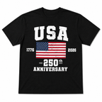4th of July USA Flag Patriotic America 250th Anniversary Men's T-Shirt