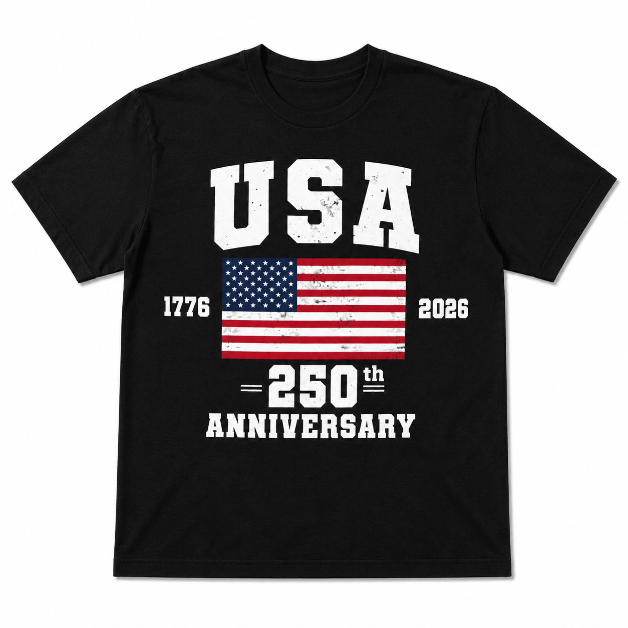 4th of July USA Flag Patriotic America 250th Anniversary Men's T-Shirt