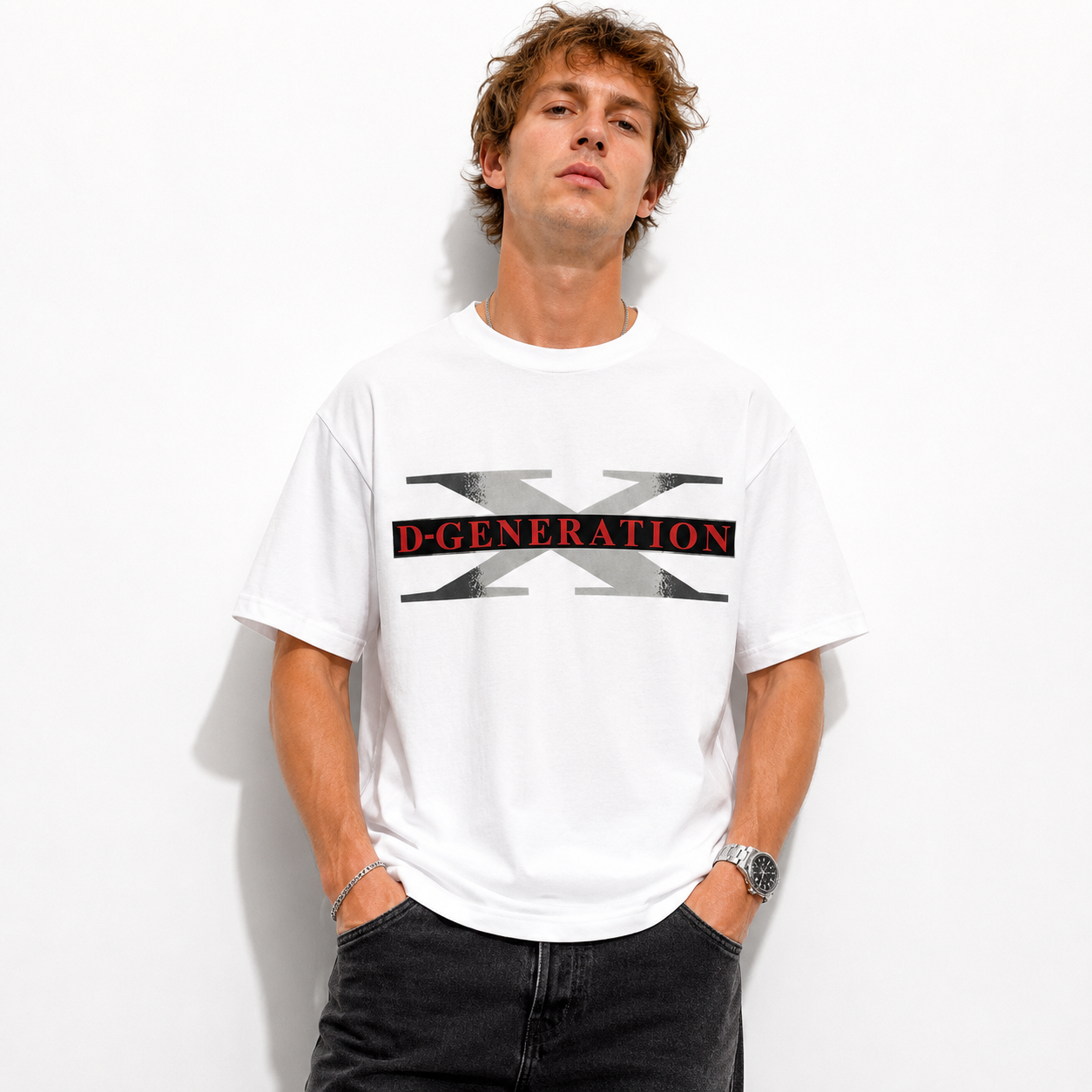 Retro X Graphic T-Shirt Vintage Wrestling Style Streetwear Tee