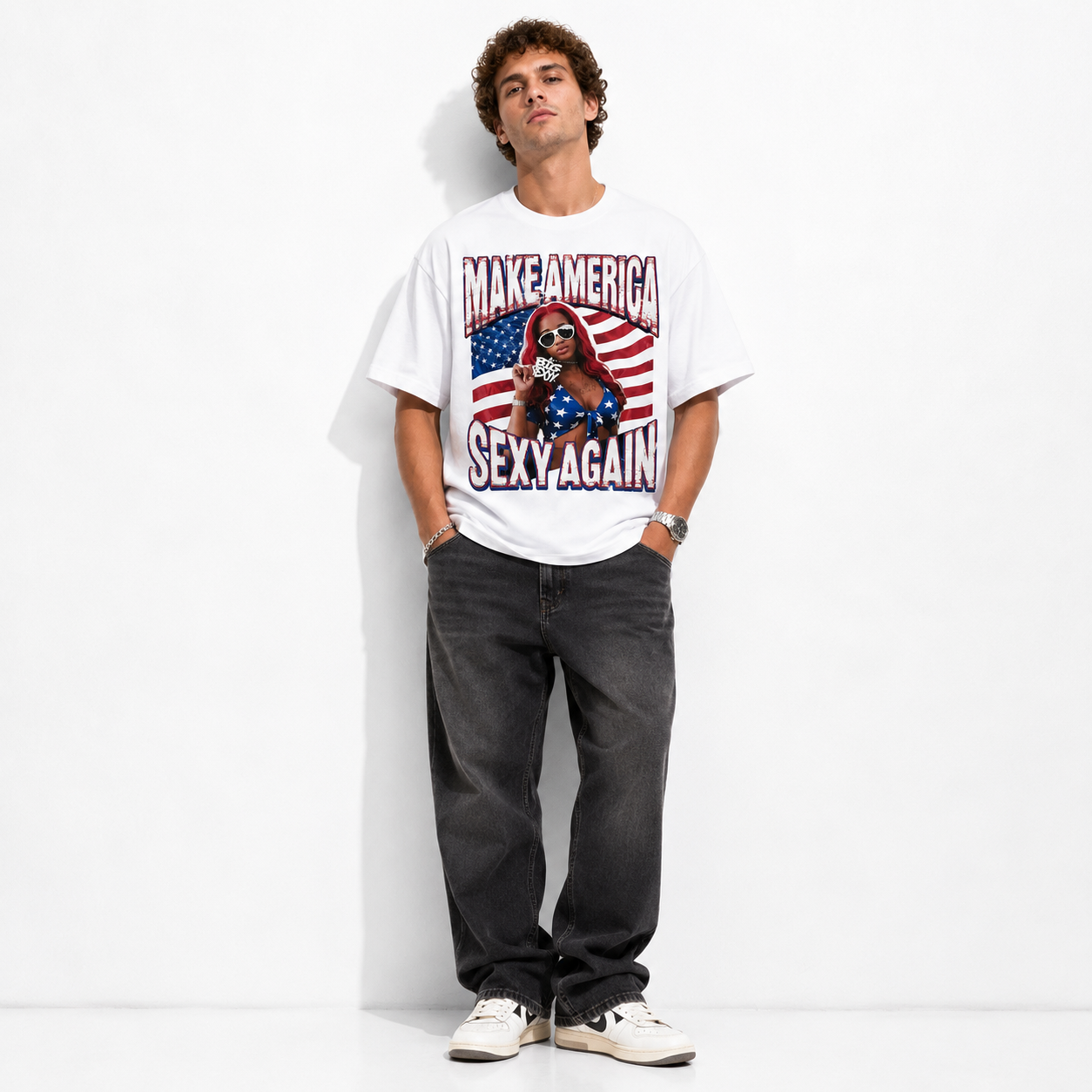 Make America Sexy Again Men's Graphic T-Shirt Patriotic USA Tee
