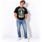 Feeling Dope Retro Rabbit Mushroom Forest Men's Graphic T-Shirt