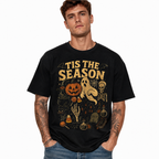 Tis The Season Halloween Ghost Pumpkin Skeleton Spooky Graphic Men's T-Shirt