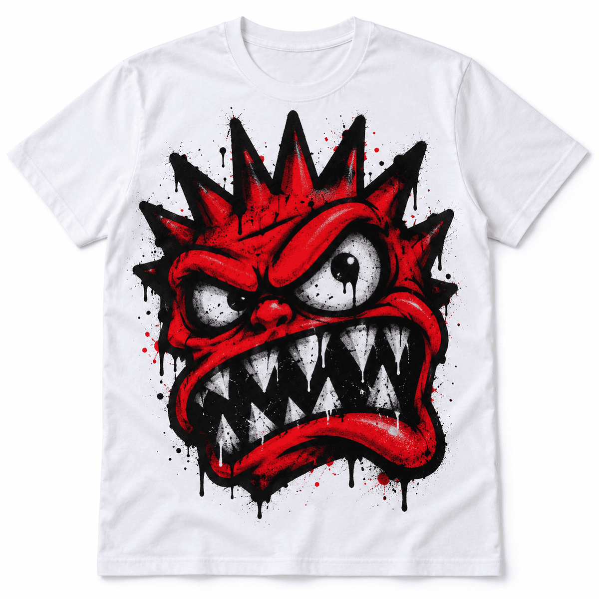 Angry Red Monster Graffiti Street Art Men's Graphic T-Shirt