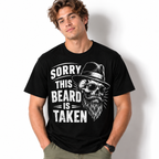 Sorry This Beard Is Taken Funny Bearded Skull Graphic Men's T-Shirt