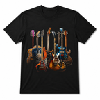 Electric Guitar Collection T-Shirt Rock Music Guitar Player Graphic Tee