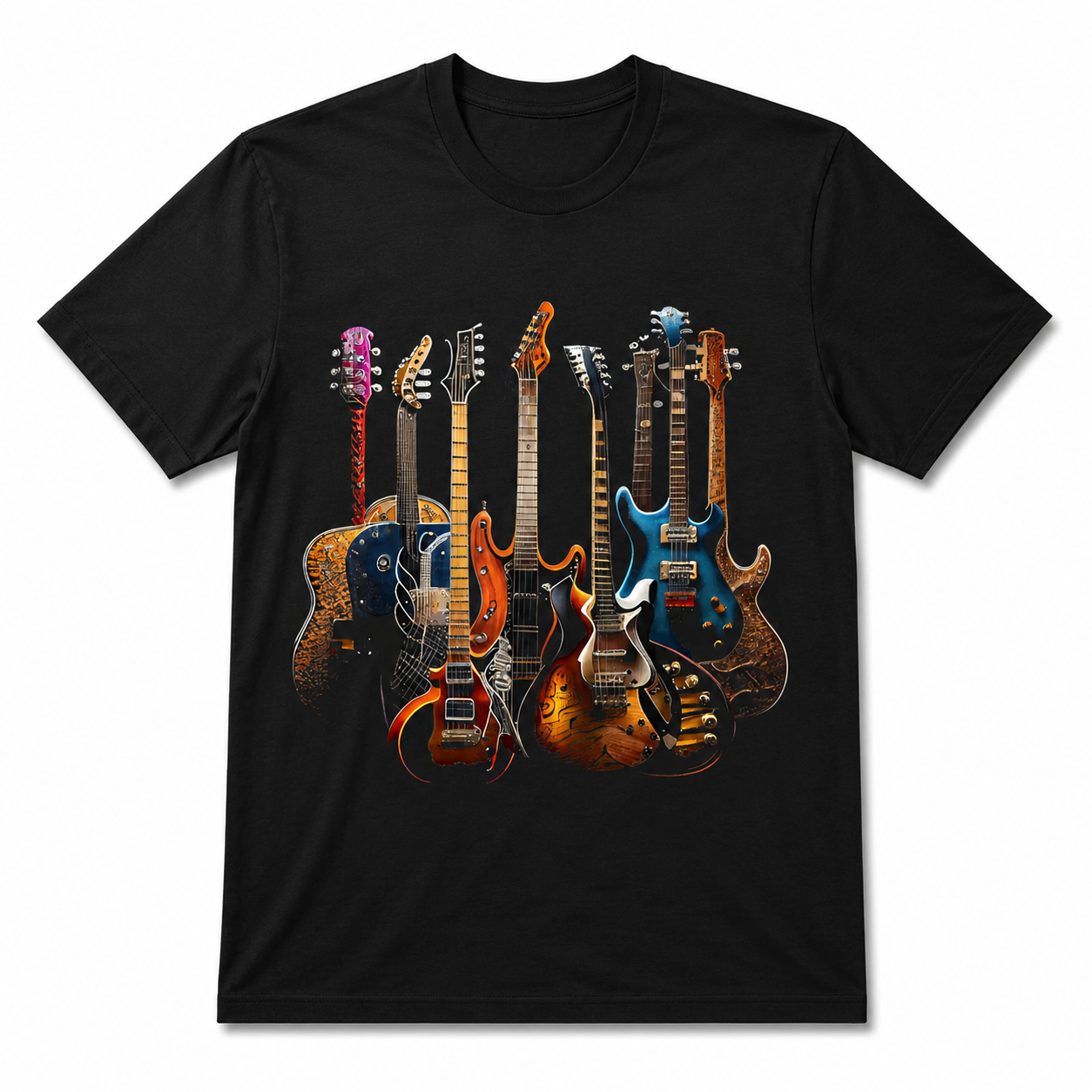 Electric Guitar Collection T-Shirt Rock Music Guitar Player Graphic Tee
