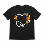 Halloween Nurse Stethoscope Pumpkin Heart Medical Graphic Men's T-Shirt