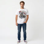 Funny Patriotic Raccoon Red White And Feral BBQ T-shirt