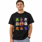 Cute Halloween Candy Characters Pumpkin Ghost Spooky Graphic Men's T-Shirt