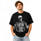 Skeleton Anatomy Graphic T-Shirt Men’s Gothic Horror Streetwear Tee