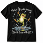 Dance in the Rain Funny Frog Inspirational Men's Graphic T-Shirt