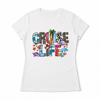 Women Hello Summer Cruise Life Graphic T-Shirt Nautical Beach Vacation Tee