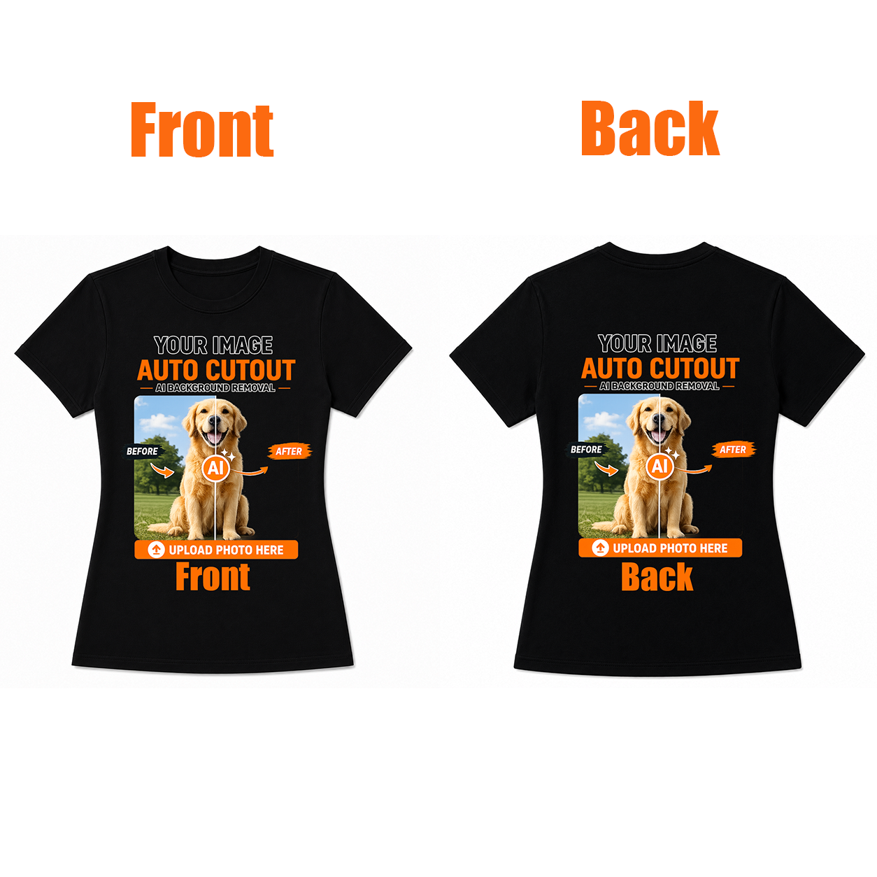 AI Background Remove Custom Women T-Shirt – Design Your Own Personalized Shirt