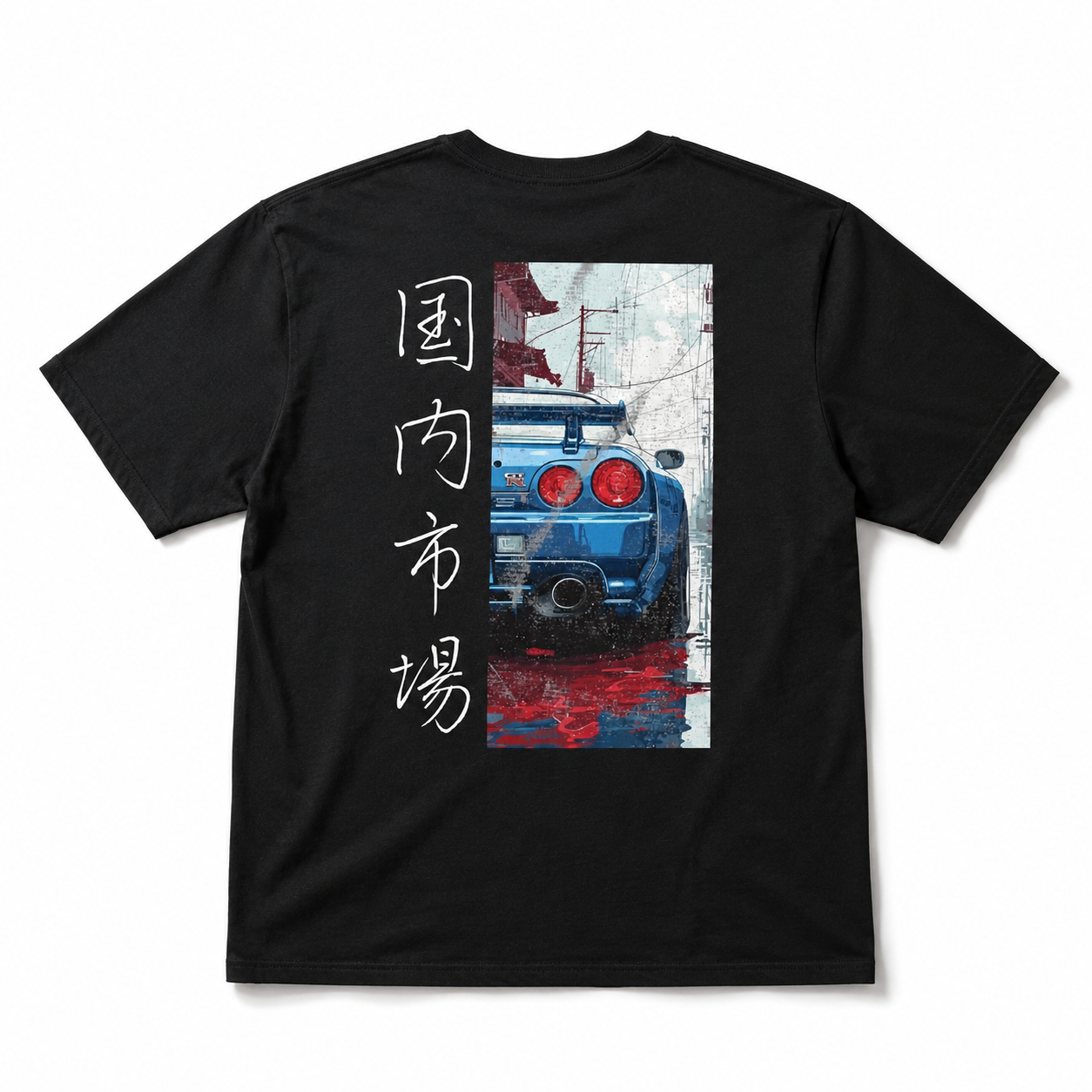 JDM Drift Car T Shirt Japanese Street Racing Graphic Anime Style Casual Tee