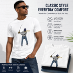 Minimalist Golfer Swing Graphic T-Shirt Golf Player Sports Tee for Men