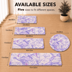 Non-Slip Trippy Livingroom Carpet, Pastel Themed Purple Home Decor, Psychedelic Yoga Mat, Bedroom Rug, Abstract Faces Pattern New Home Gift