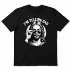 Funny I'm Telling Dad Jesus Christian Meme Graphic T-Shirt for Men