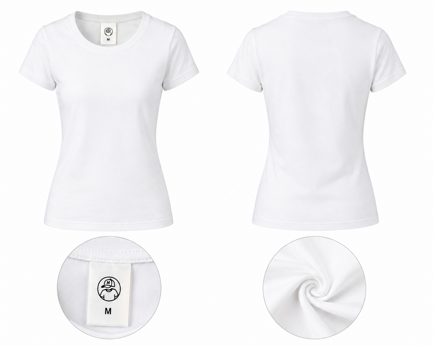 Women’s Classic Solid Color T-Shirt – Casual Slim Fit Crew Neck Short Sleeve Basic Tee