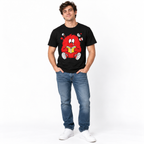 Cute Red Monster Reading Book Science Geek Men's Graphic T-Shirt