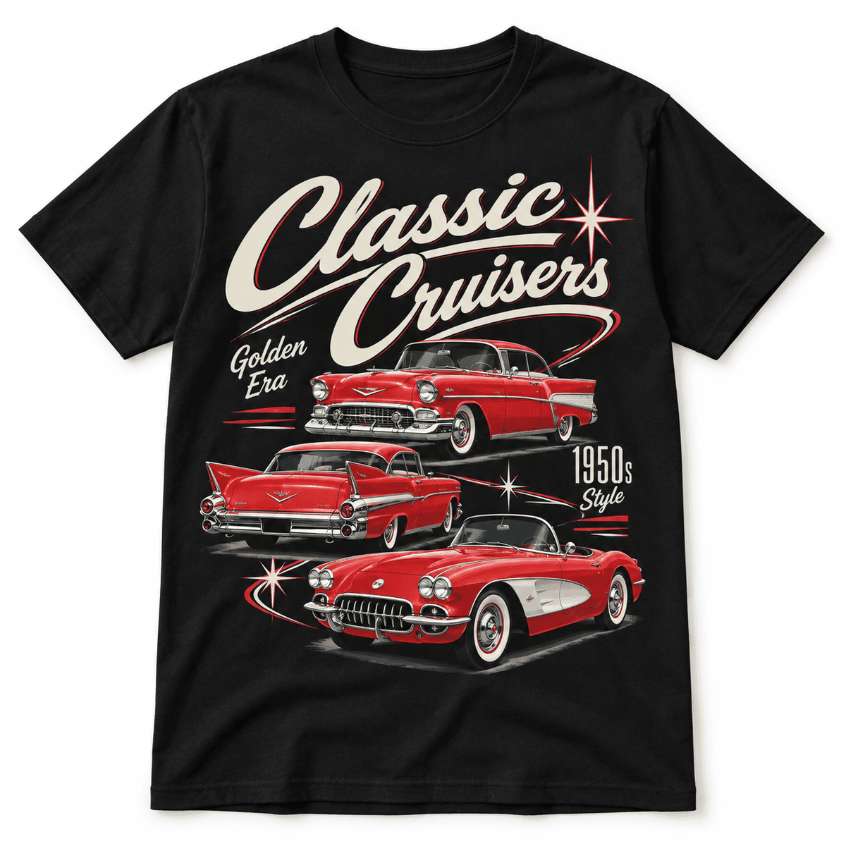 Classic 50s Cars Golden Years Vintage Auto Men's Graphic T-Shirt
