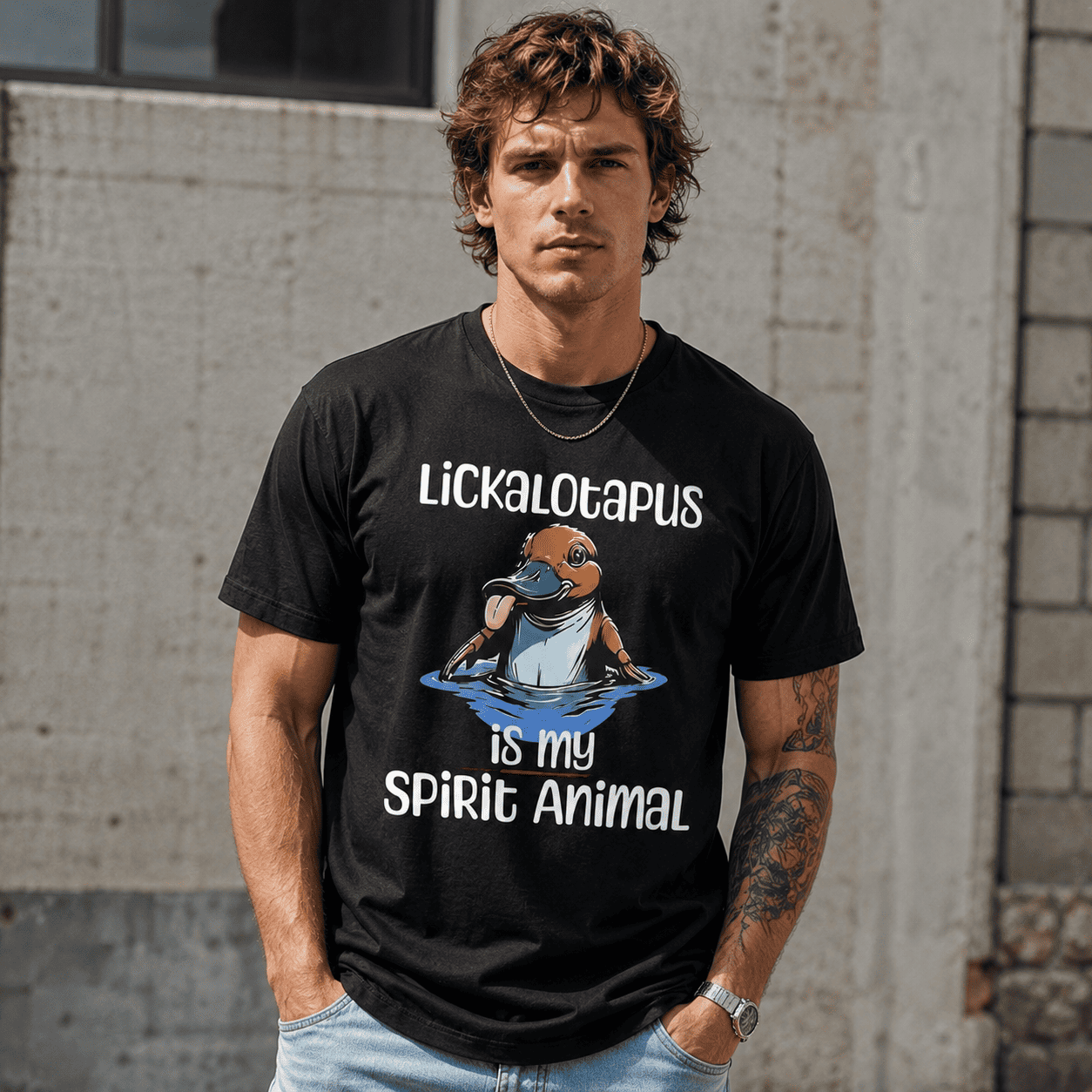 Lickalotapus Funny Duck T-Shirt – Edgy Sarcastic Humor Tee – Urban Streetwear