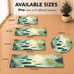 Koi Pond Laundry Room Mat Quick Dry Super Absorbent Non Slip Japanese Garden