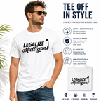 Legalize Mulligans Funny Golf Graphic T-Shirt Golfer Humor Tee for Men