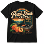 Peach Street Vinyl Retro Record Player Music Men's Graphic T-Shirt