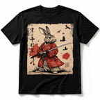 Samurai Rabbit Japanese Anime Graphic T-Shirt Retro Manga Streetwear Tee