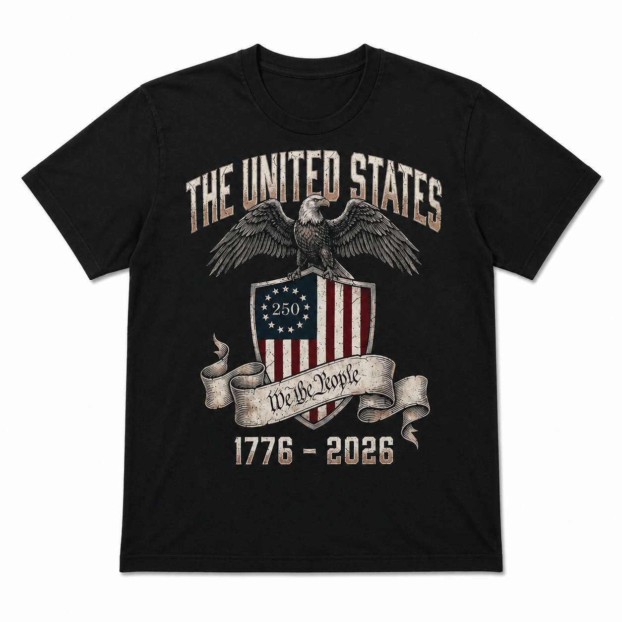 We The People 1776-2026 USA 250th Anniversary Patriotic Men's T-Shirt