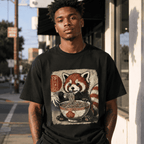 Red Panda Ramen T-Shirt | Japanese Ukiyo-e Style Anime Graphic Tee