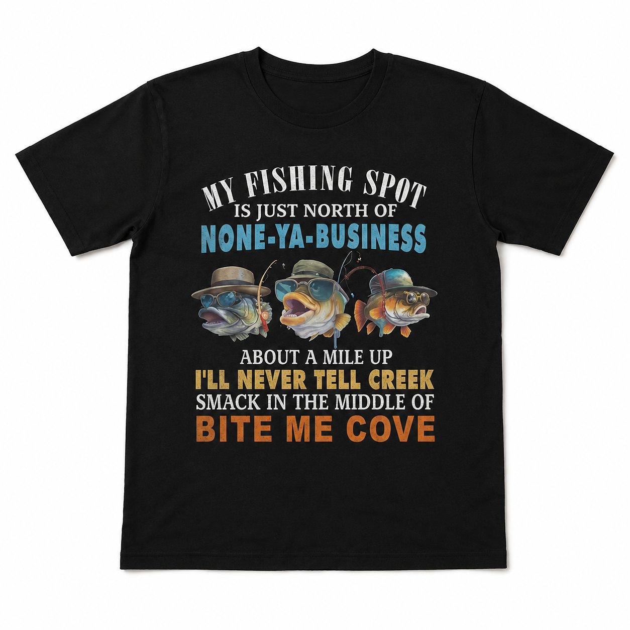 My Fishing Spot Funny Bass Fishing Humor Men's Graphic T-Shirt