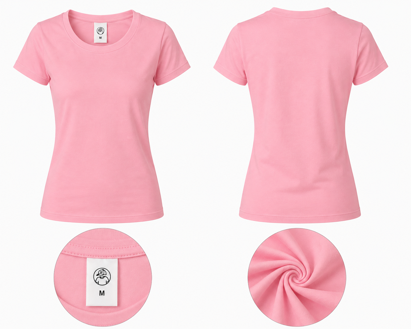 Women’s Classic Solid Color T-Shirt – Casual Slim Fit Crew Neck Short Sleeve Basic Tee