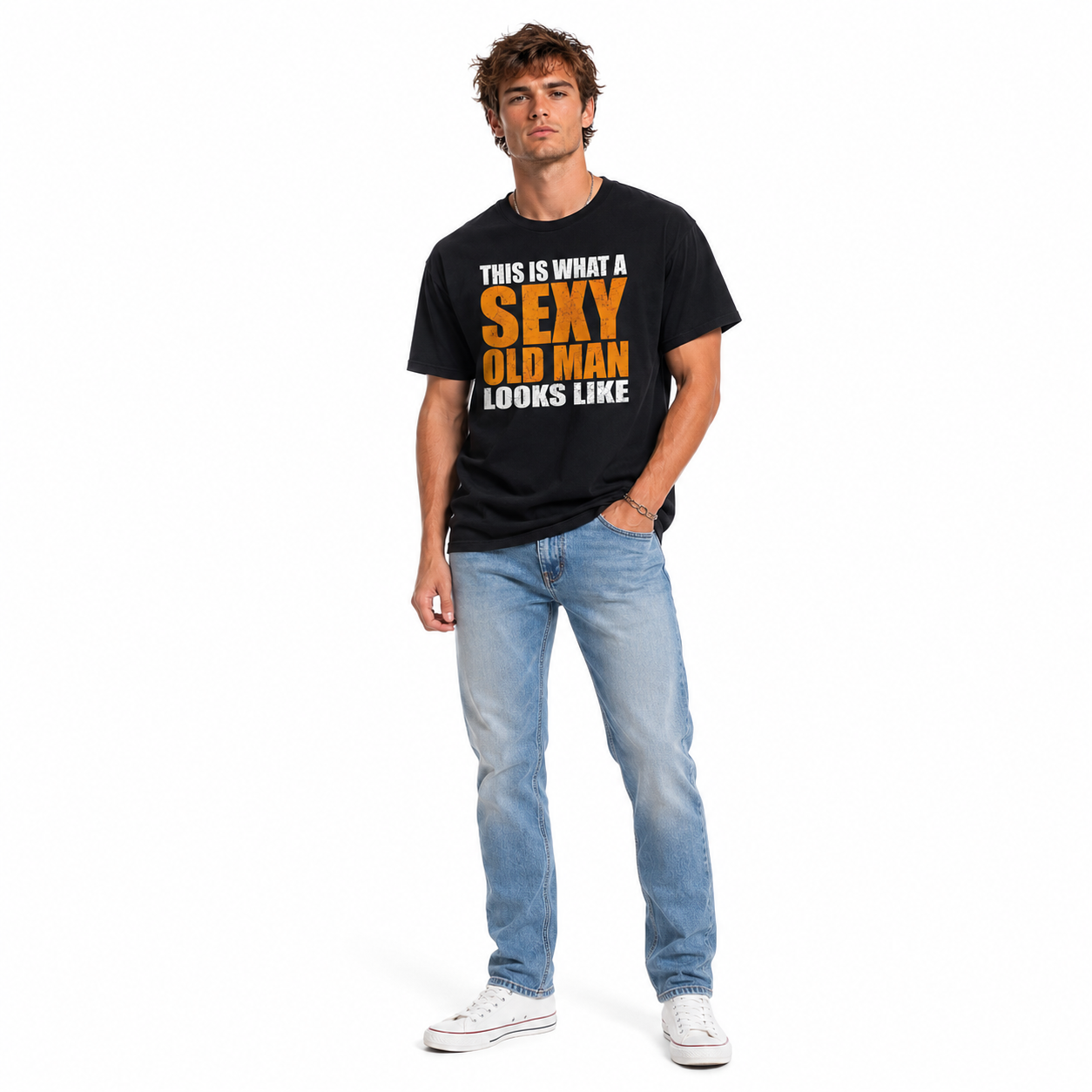 This Is What a Sexy Old Man Looks Like Funny Men's Graphic T-Shirt
