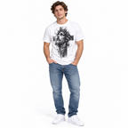 Jesus Crown of Thorns Cross Christian Faith Sketch Men's T-Shirt