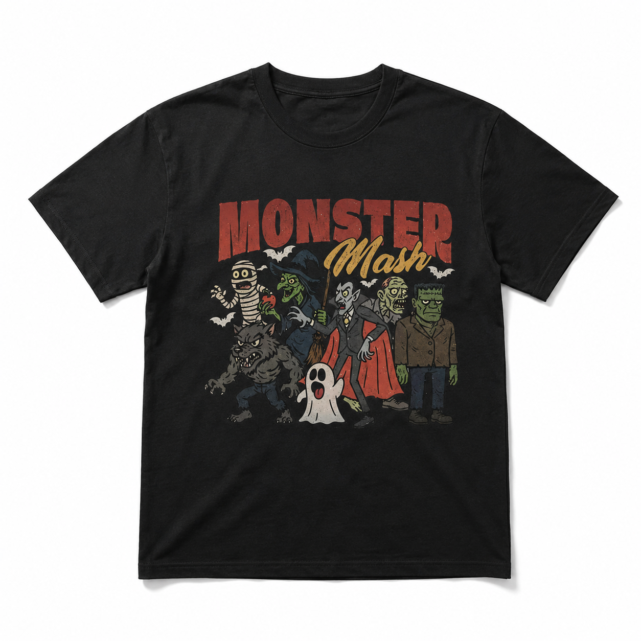 Monster Mash Classic Horror Monsters Halloween Graphic Men's T-Shirt