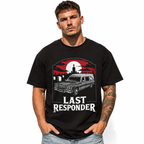 Last Responder Hearse Graveyard Dark Humor Halloween Graphic Men's T-Shirt