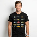 Ocean Fishes Identification T-shirt | 15 Detailed Marine Species