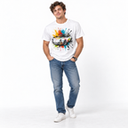 Classic Sports Car Color Splash Retro Automotive Graphic Men's T-Shirt
