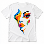 Colorful Abstract Woman Face Modern Art Graphic Men's T-Shirt