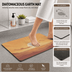 Sunset Desert Landscape Floor Mat Quick Dry Super Absorbent Non Slip Decor